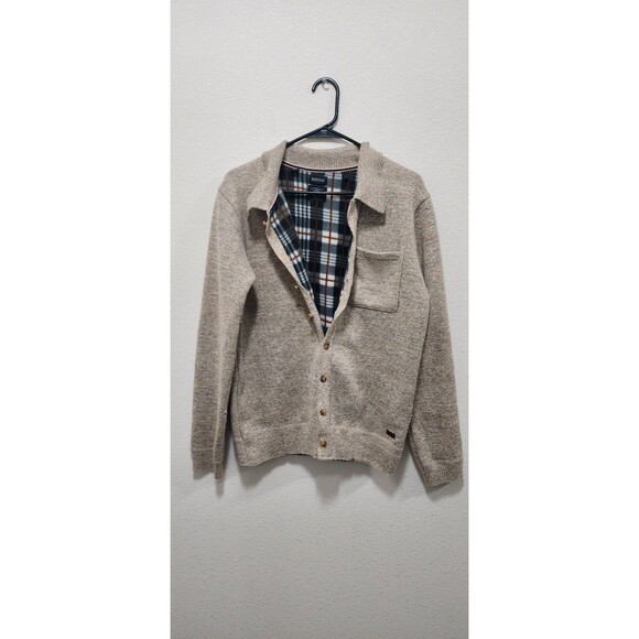 Buffalo David Bitton Sherpa Lined  Men’s S/P Sweater Button Down Cardigan Preppy - Picture 1 of 6